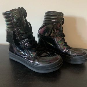 8.5 Jeffrey Campbell “Kirk” oils slick boots